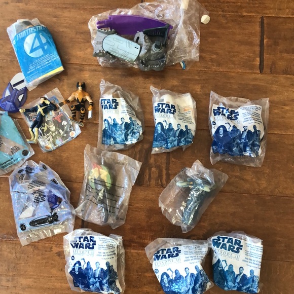 Vintage STAR WARS X Men Fantastic 4 Toy Figurines Collectible Lot Burger King - Picture 3 of 8
